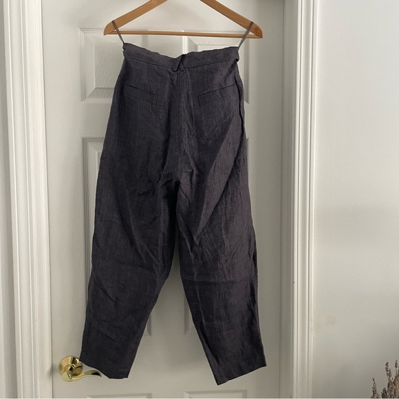 7115 by SZEKI Pleated Linen Trousers - Picture 2 of 4